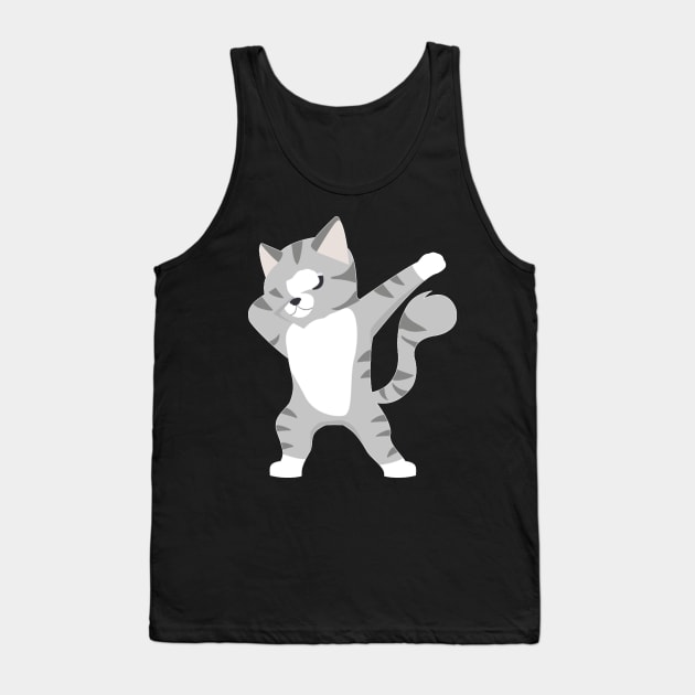 Dabbing Cat Cute Funny Dabbing Cats Lovers For Girls Kids Tank Top by Activate